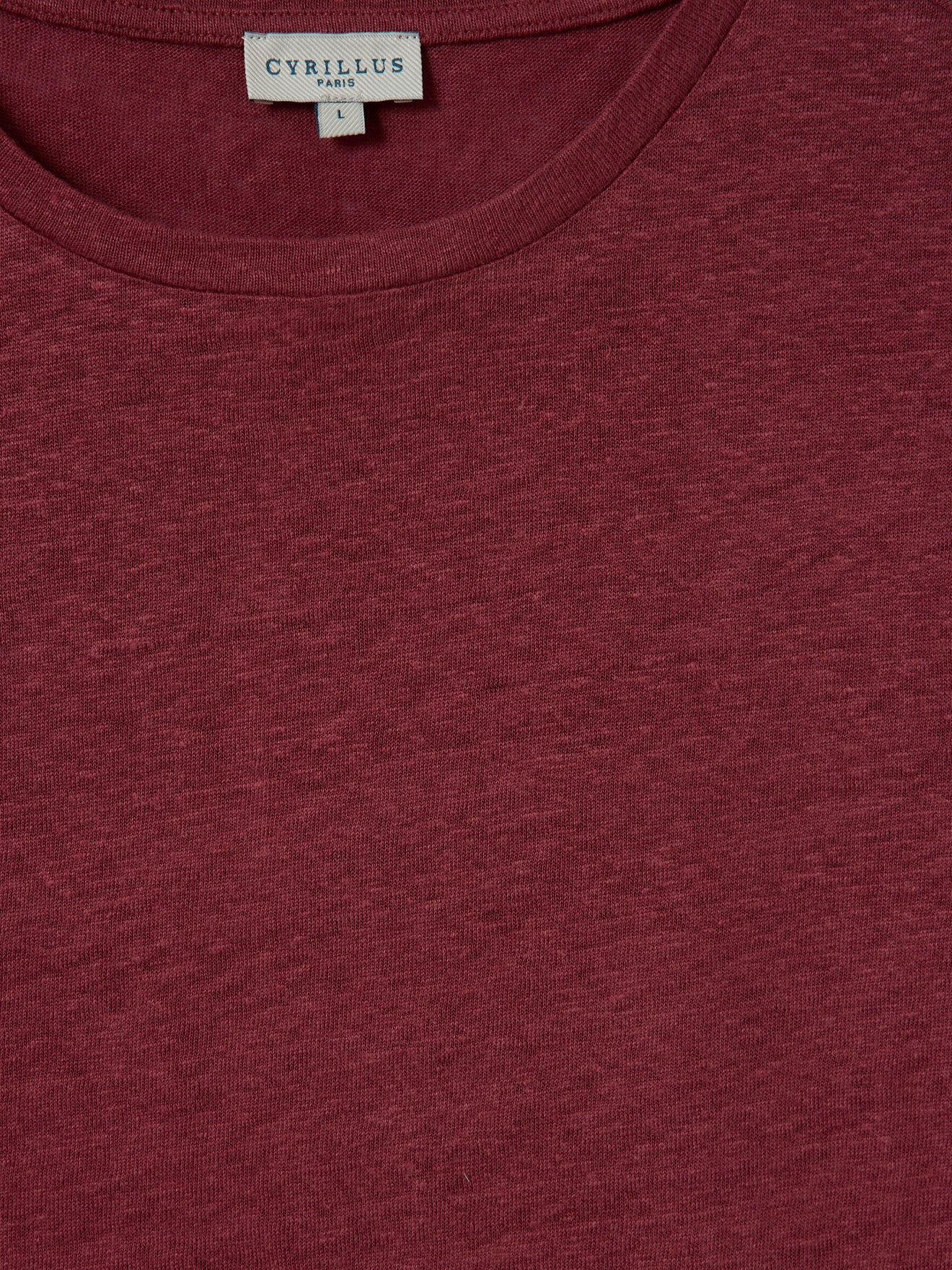 Herenshirt met ronde hals - linnen