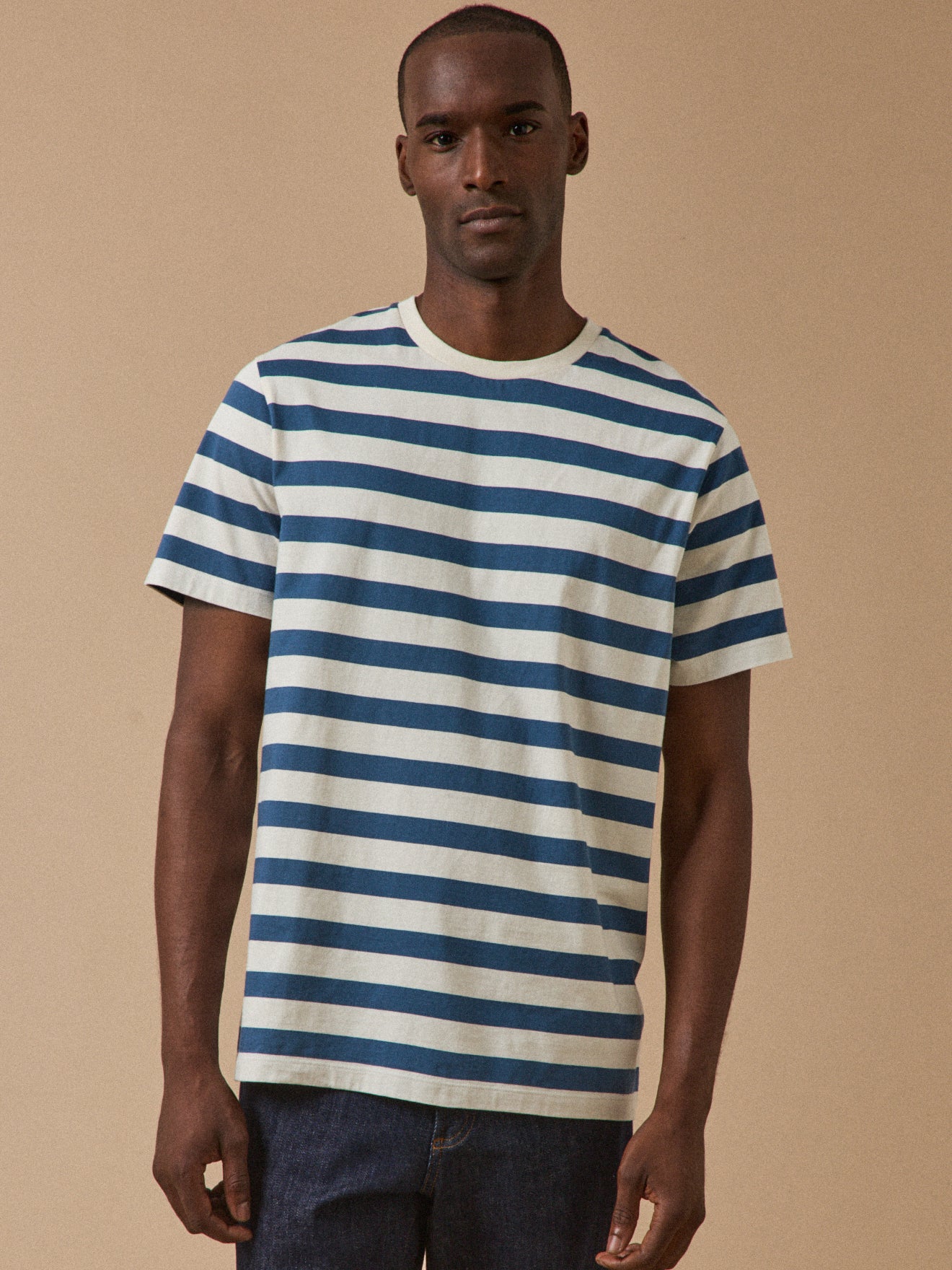 T-shirt rayé homme coton biologique