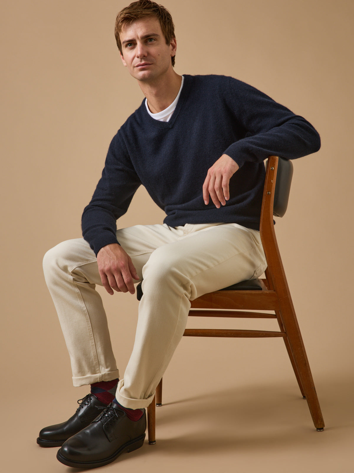 Pull col V homme - Collection Cachemire