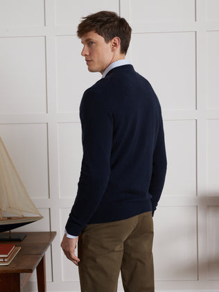 Herentrui met V-hals - Kasjmier collectie