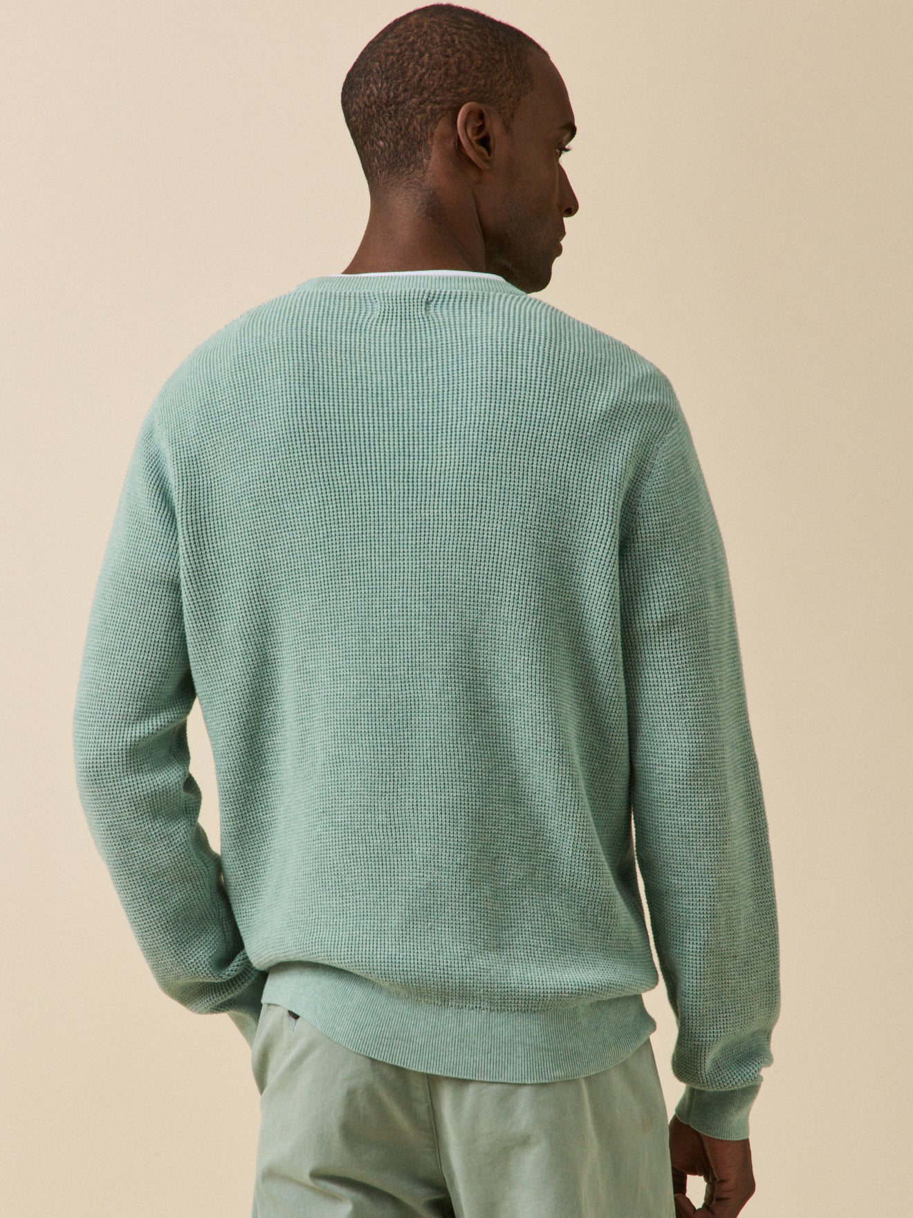 Pull  maille gaufrée homme