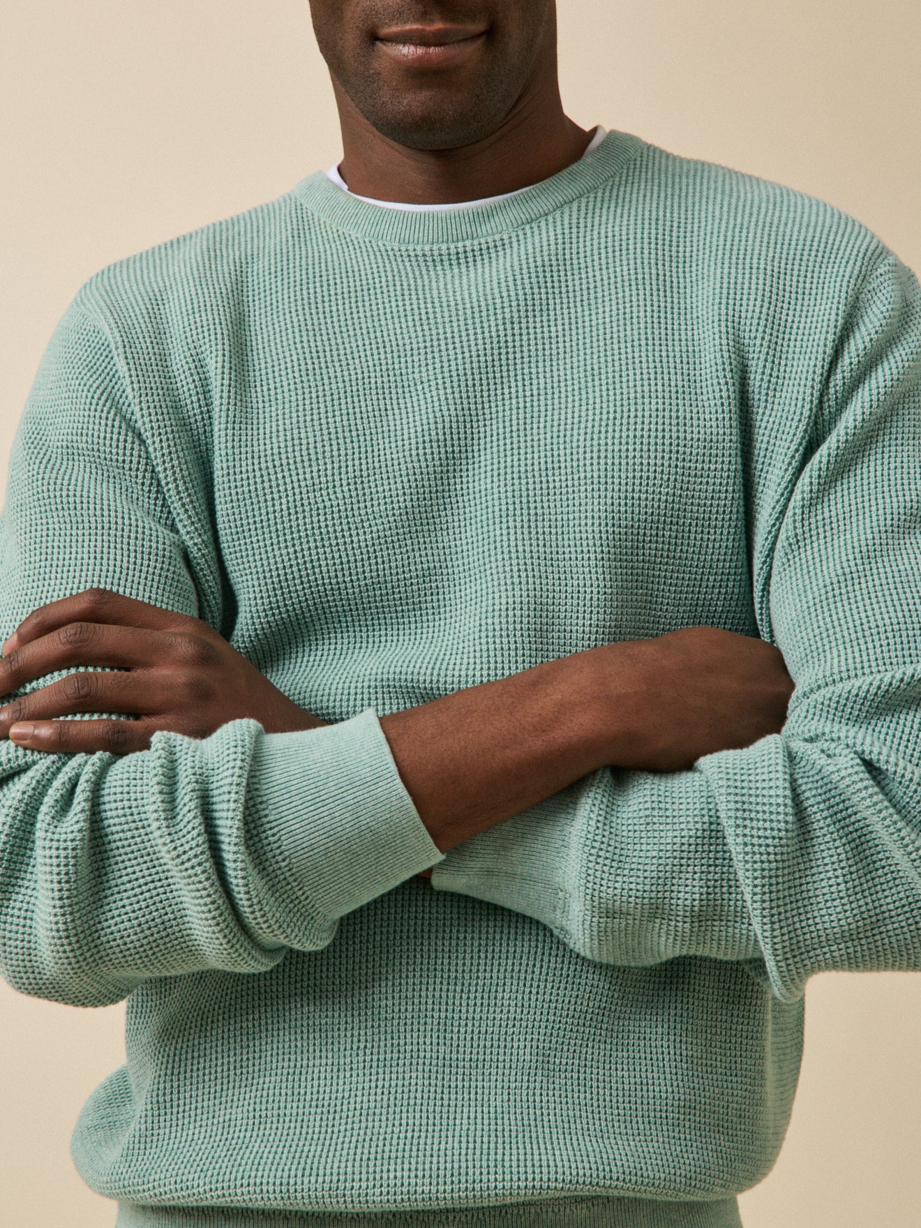 Pull  maille gaufrée homme