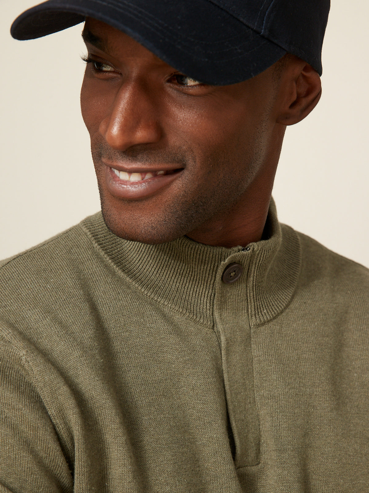 Pull col montant homme coton, soie et cachemire