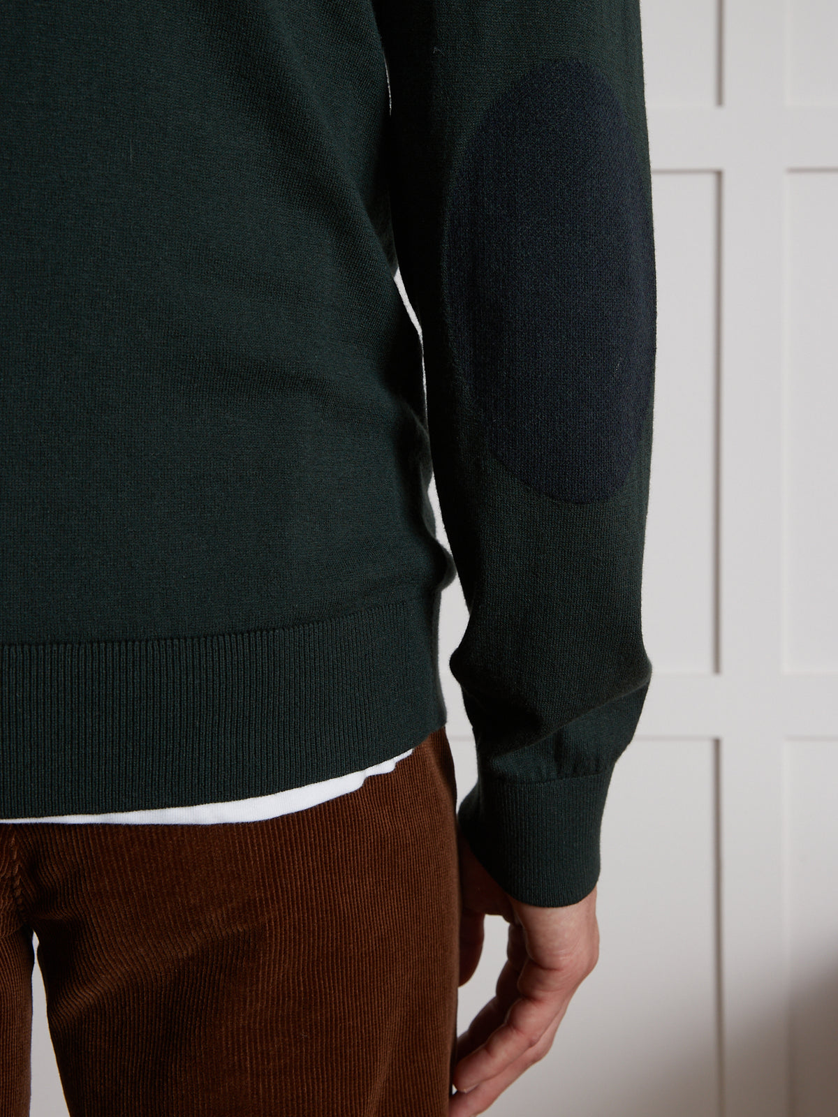 Pull col rond homme coton, soie et cachemire