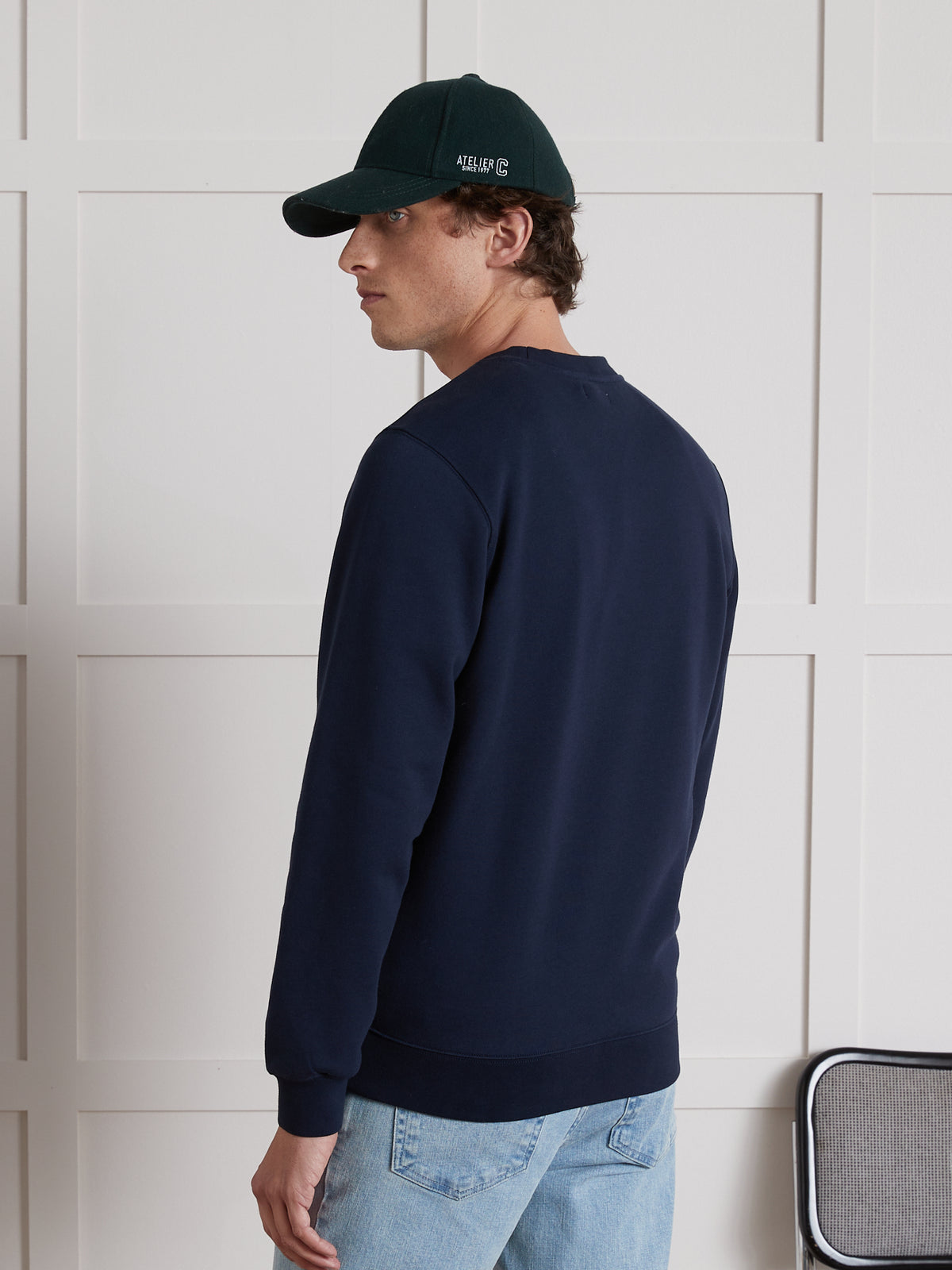 Herensweater in molton - biokatoen