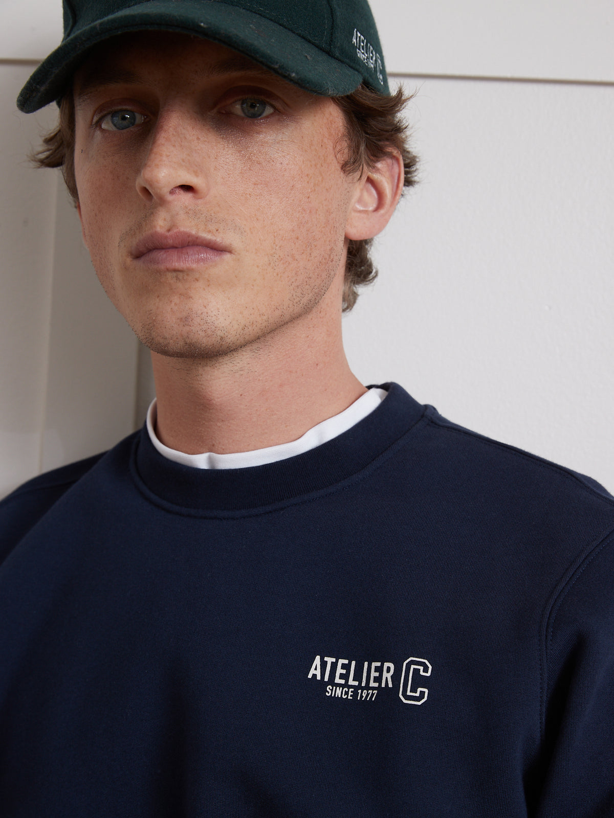 Herensweater in molton - biokatoen