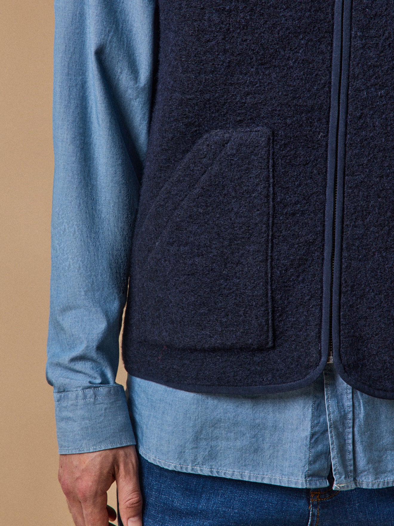 Gilet zippé sans manches homme