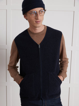 Gilet zippé sans manches homme