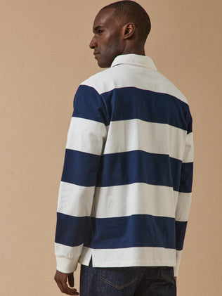 Polo rayé homme coton biologique