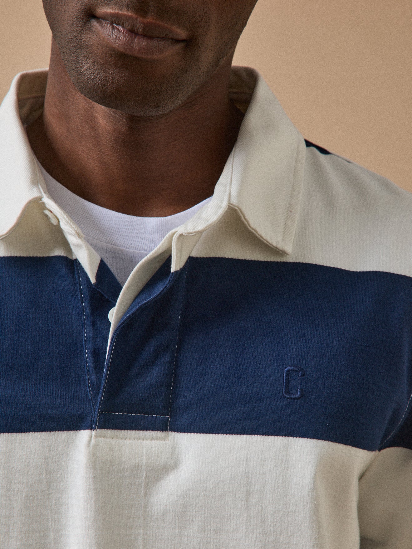 Polo rayé homme coton biologique