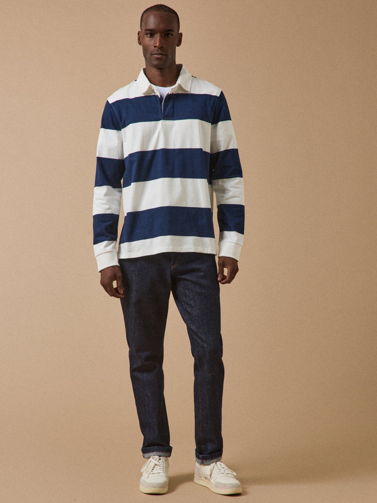 Polo rayé homme coton biologique