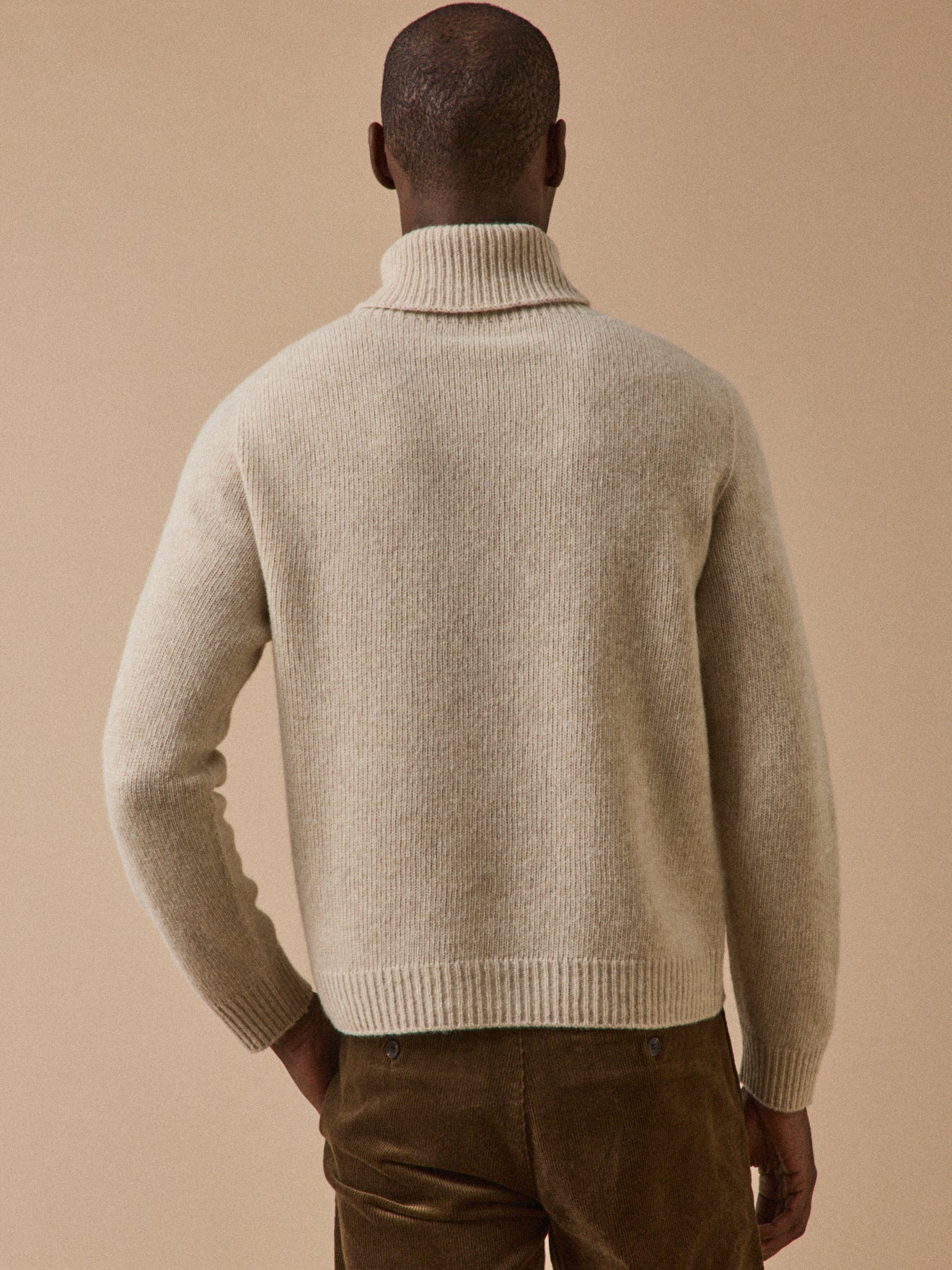 Pull col roulé homme laine majoritaire