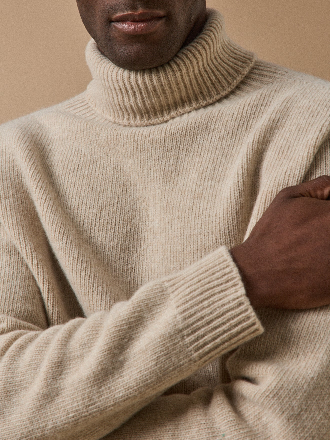 Pull col roulé homme laine majoritaire