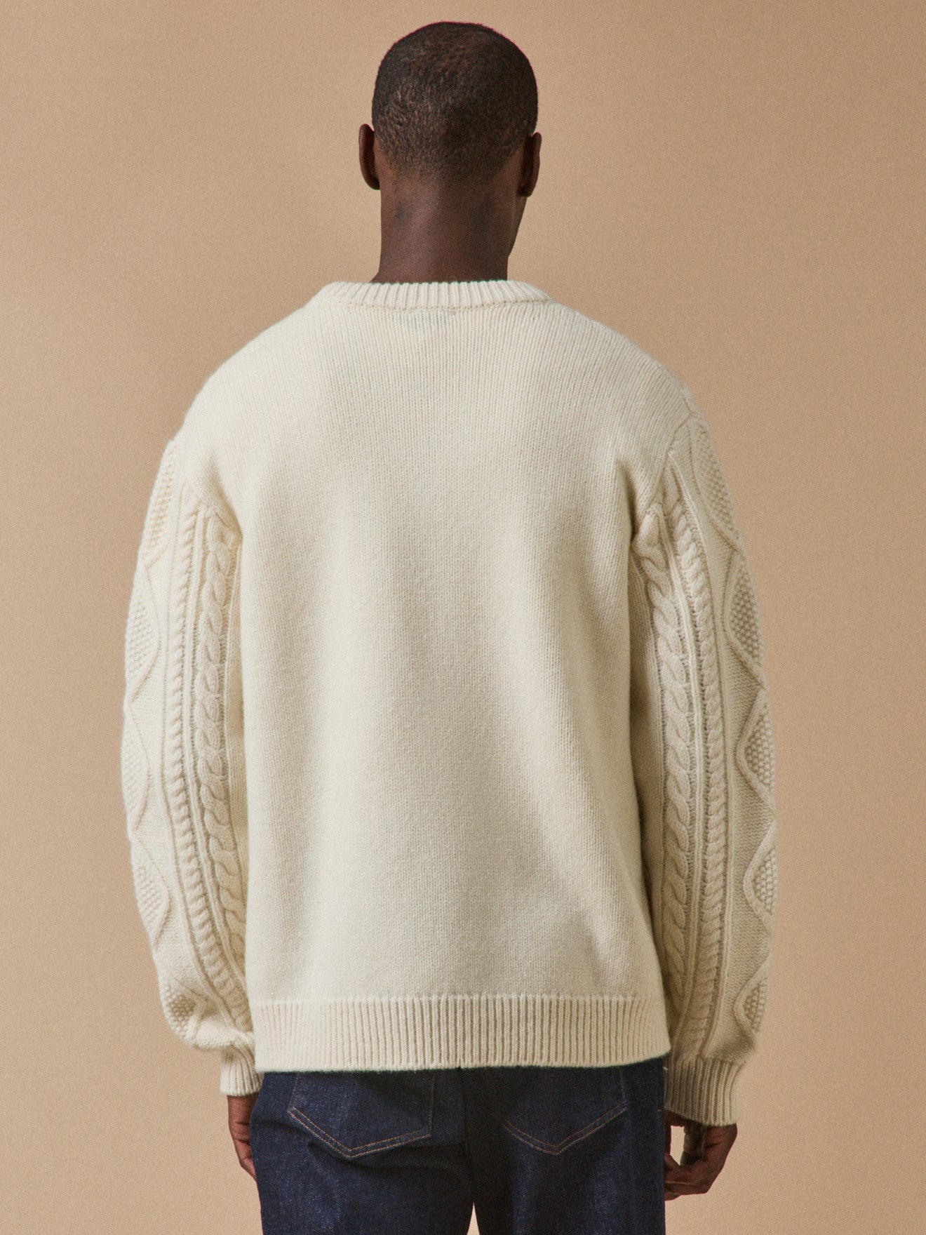 Pull torsades homme en laine