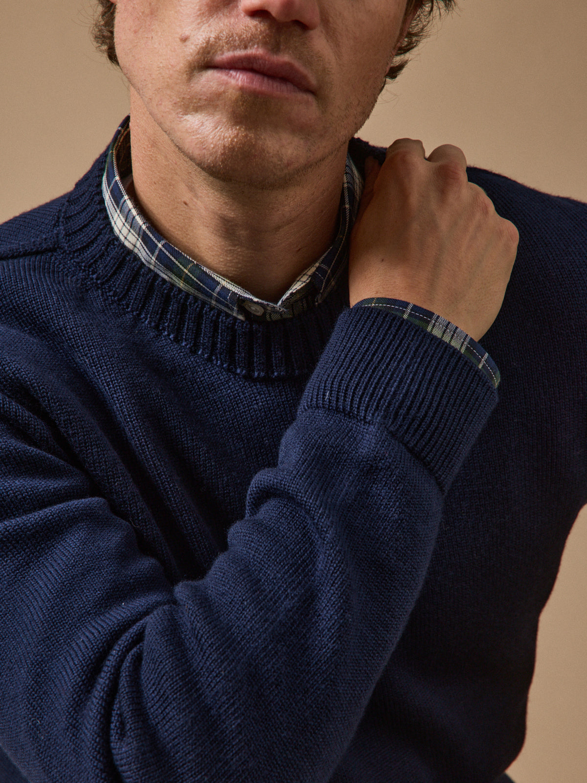 Pull laine mérinos Homme : Cyrillus X les 3 Tricoteurs