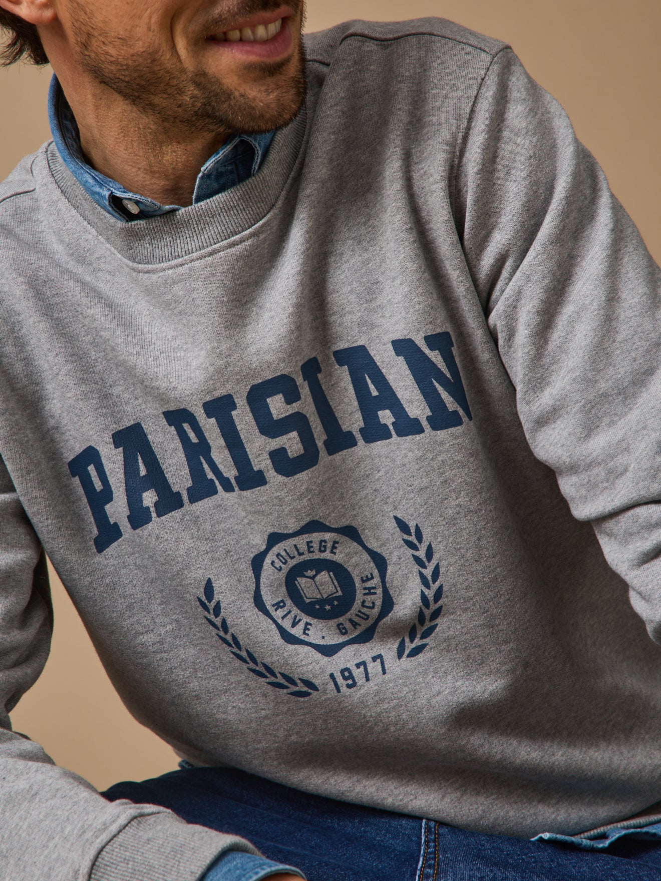 Herensweater met motief