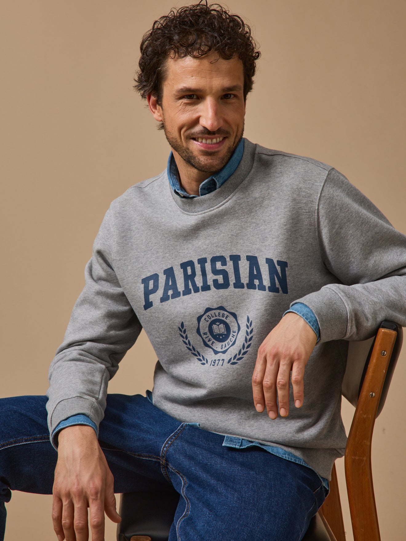 Herensweater met motief