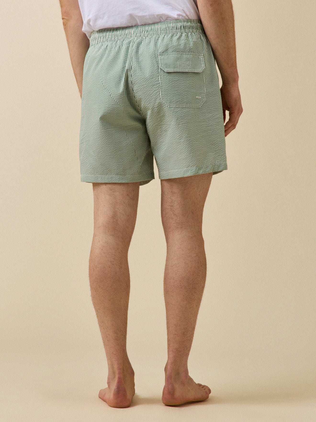 Short de bain seersucker rayé homme