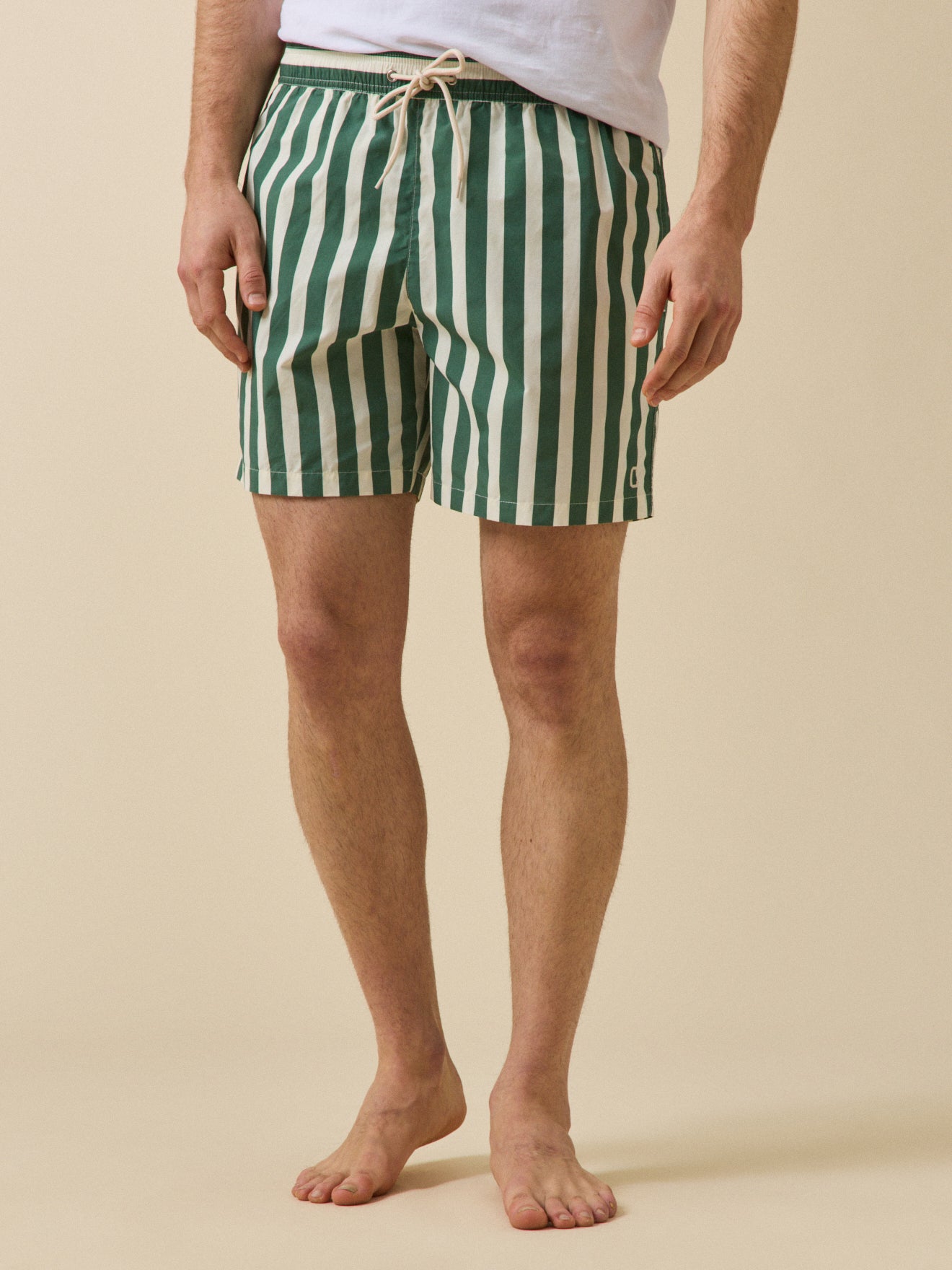 Short de bain rayé homme