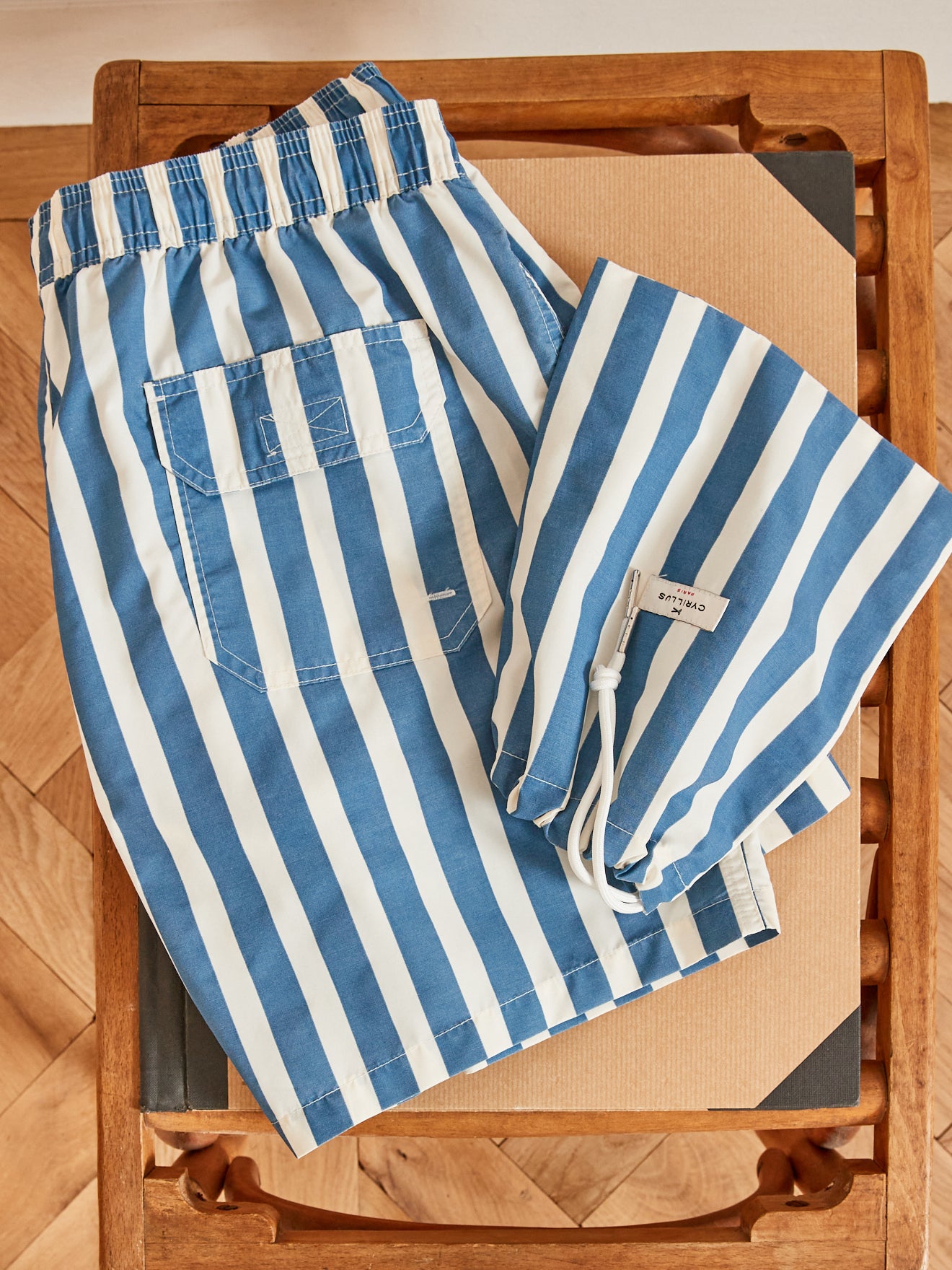 Gestreepte herenzwemshort