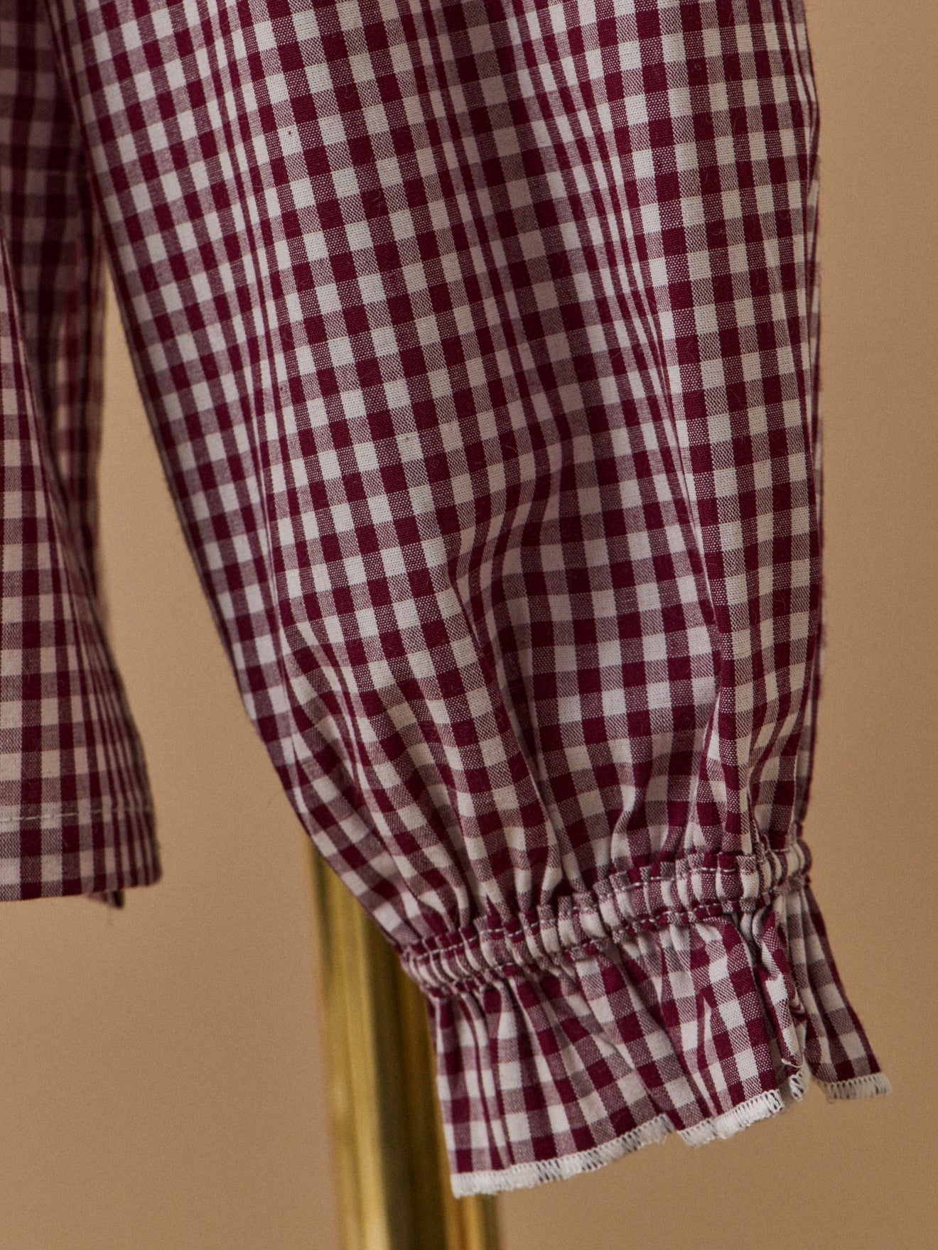 Pyjama col volanté vichy femme