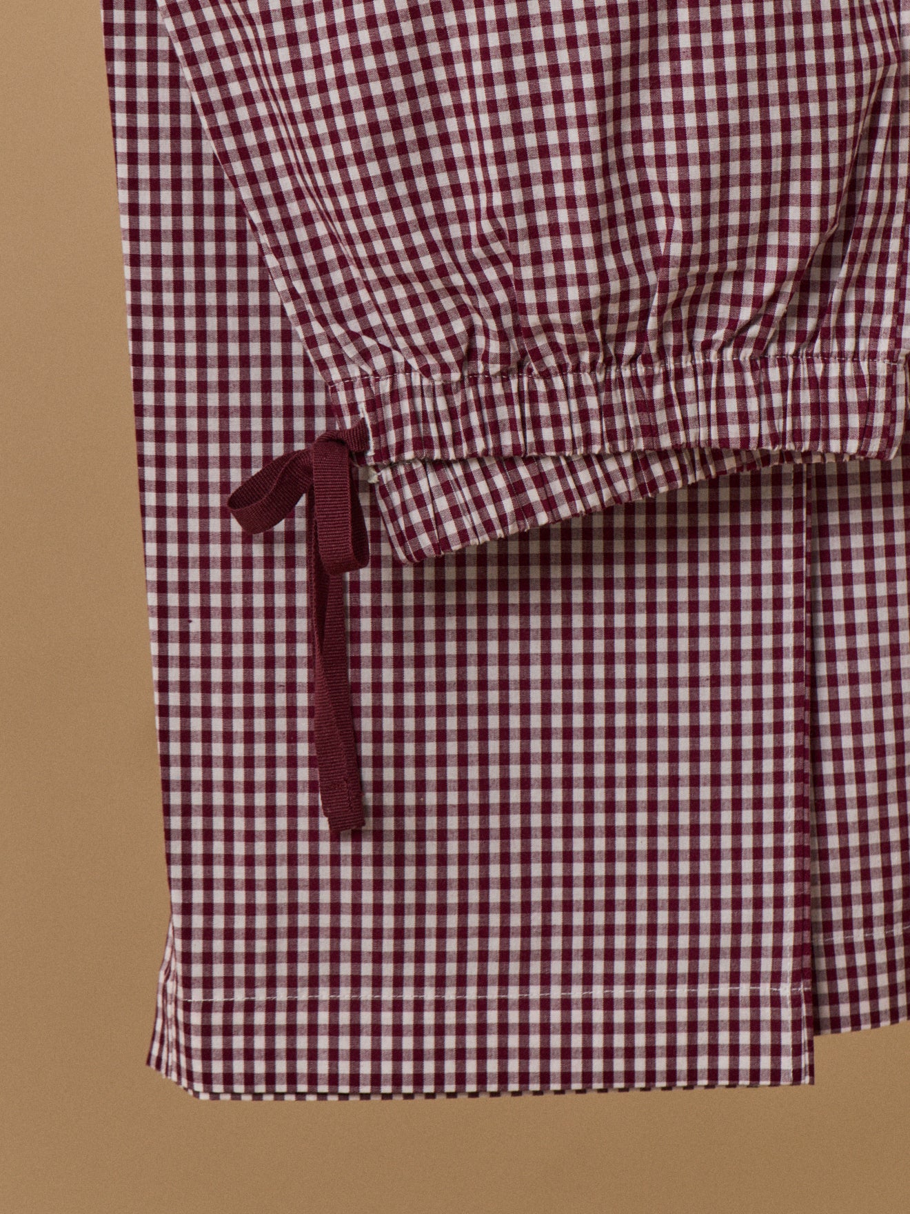 Pyjama col volanté vichy femme