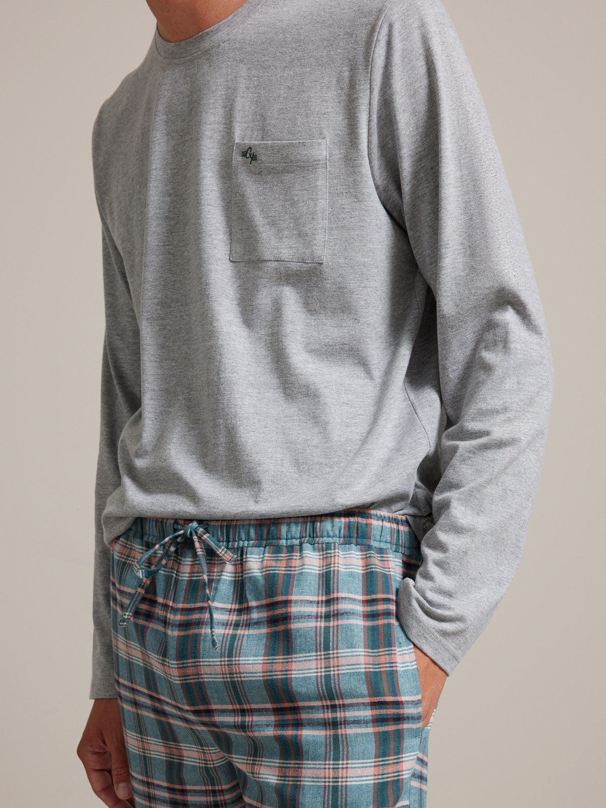 Pyjama bi-matière homme