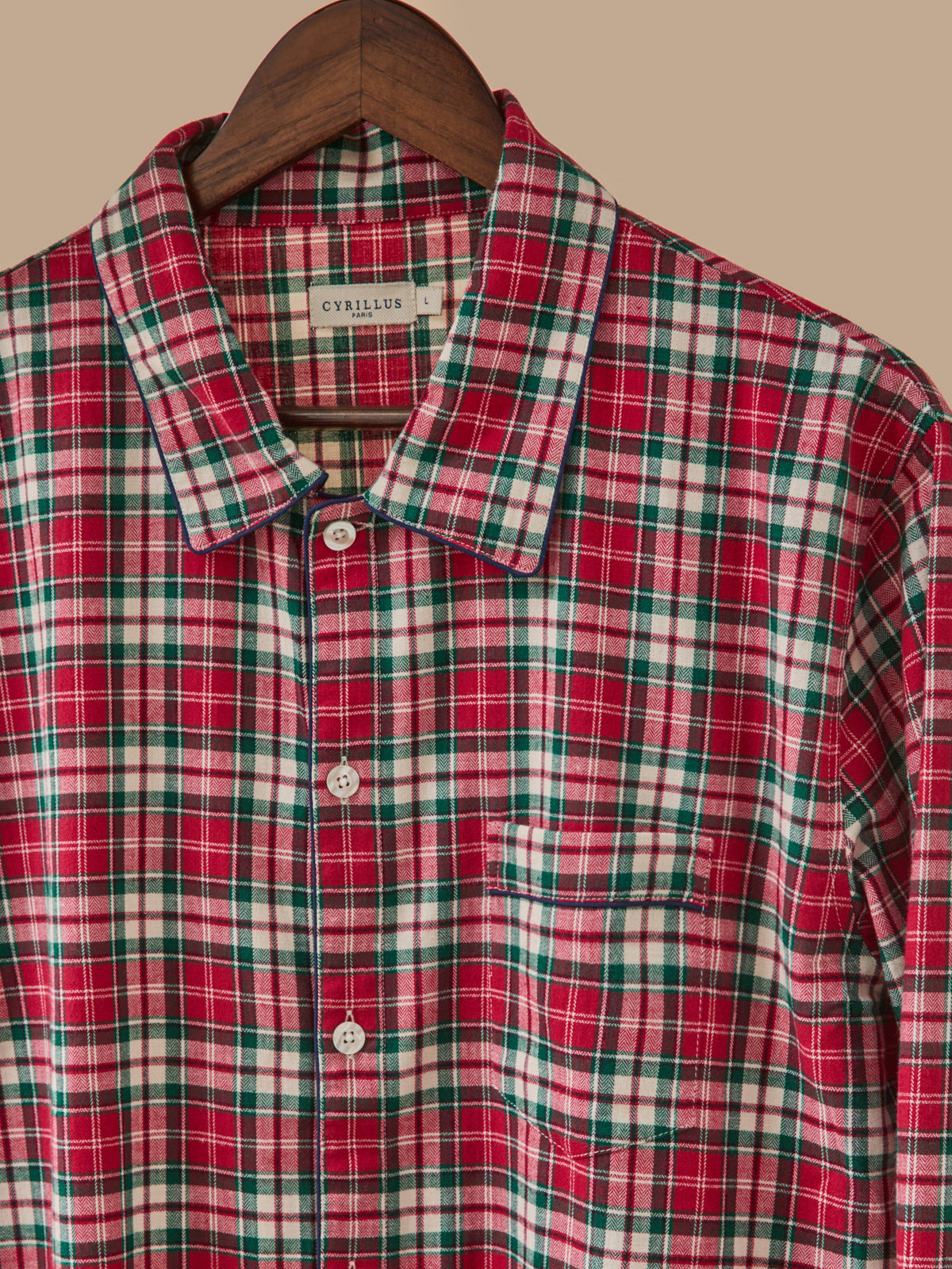 Geruite herenpyjama in flanel
