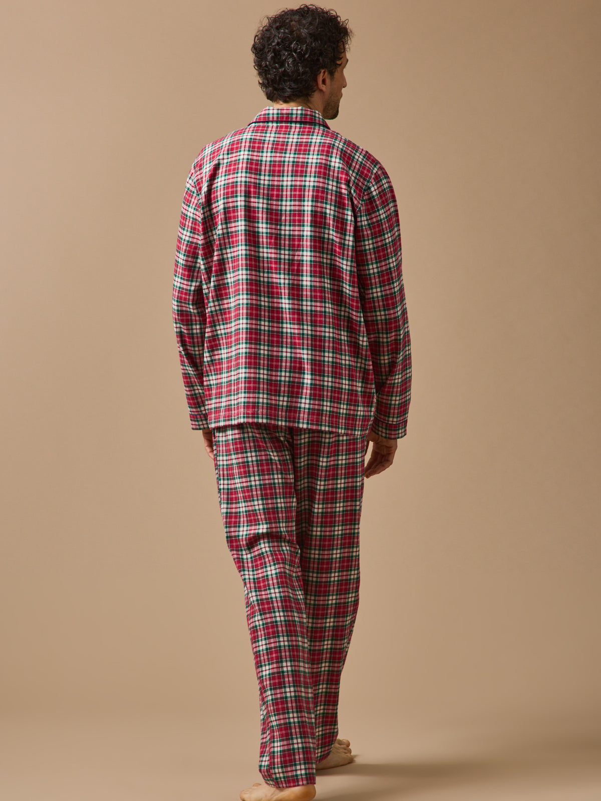 Geruite herenpyjama in flanel