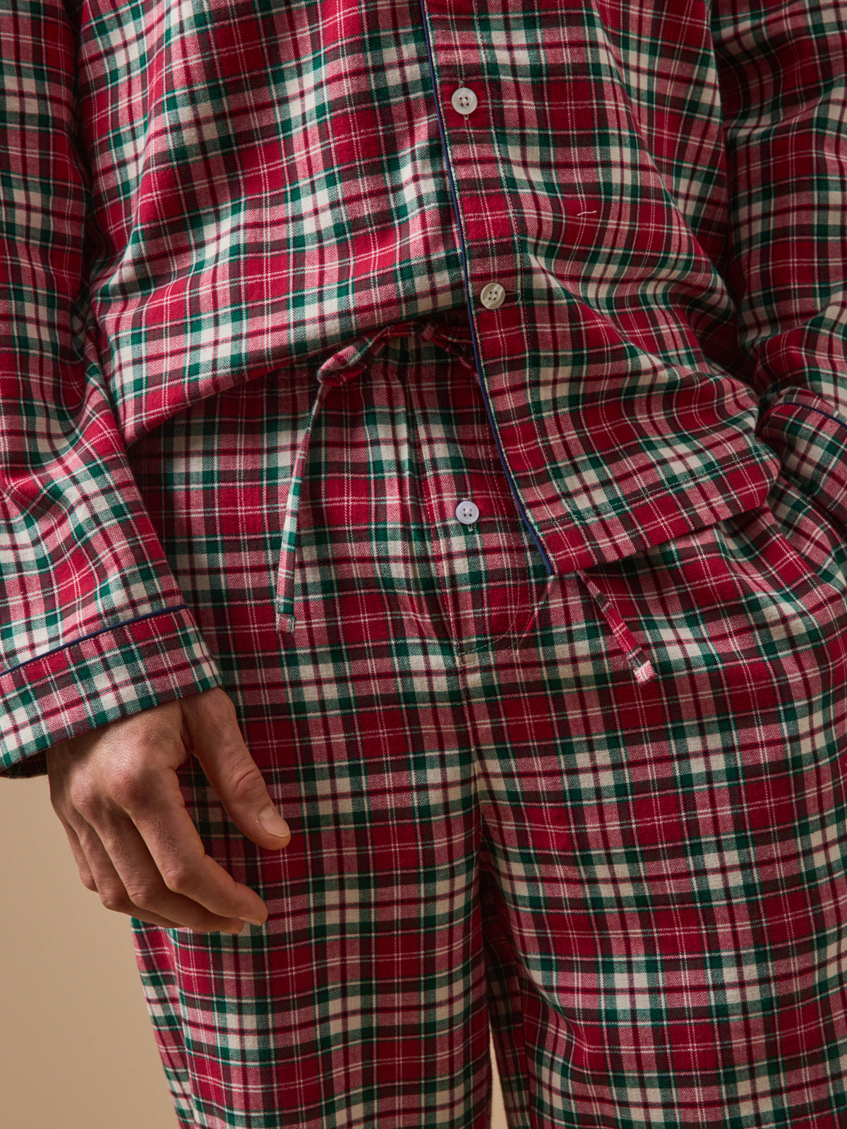 Geruite herenpyjama in flanel