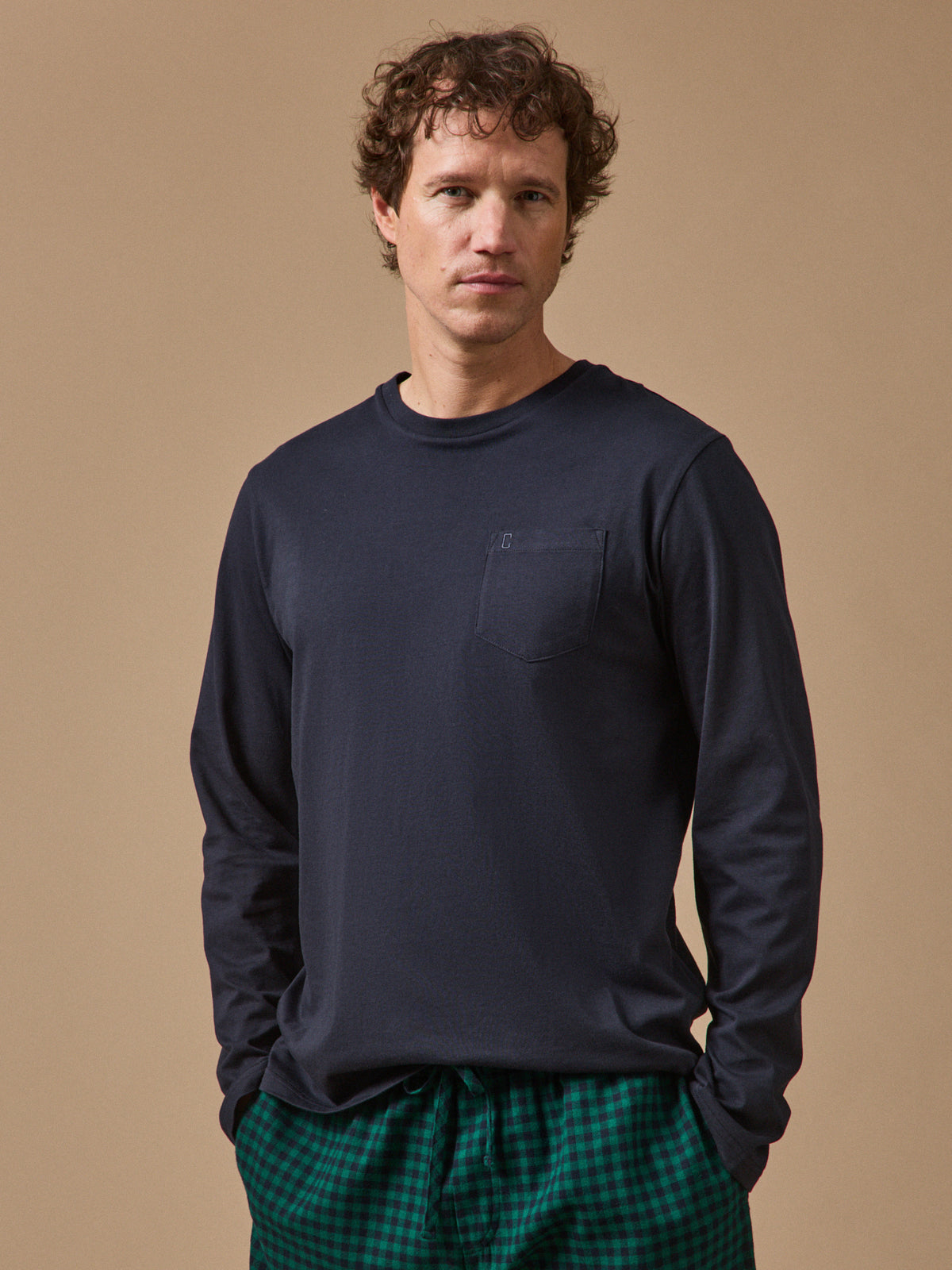 Pyjama bi-matière homme