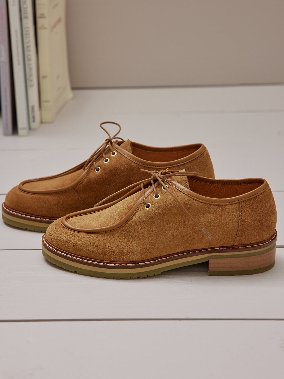 Derby cuir suédé femme