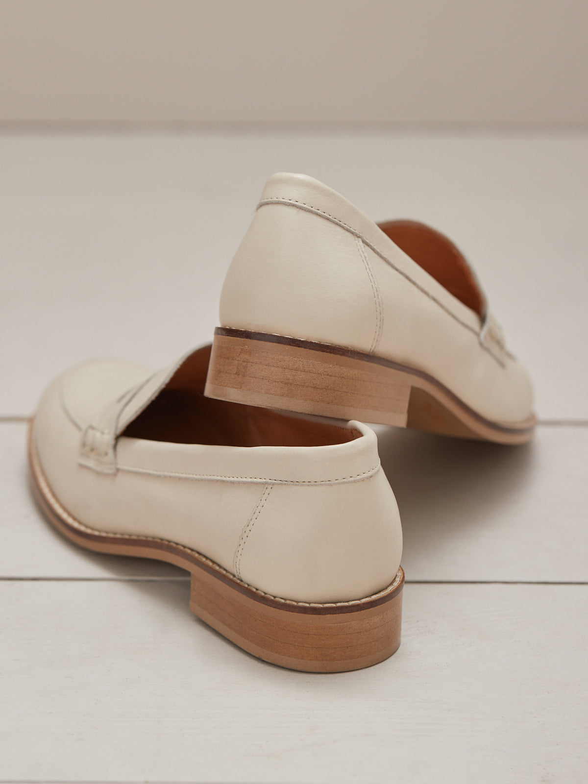 Leren damesmocassins