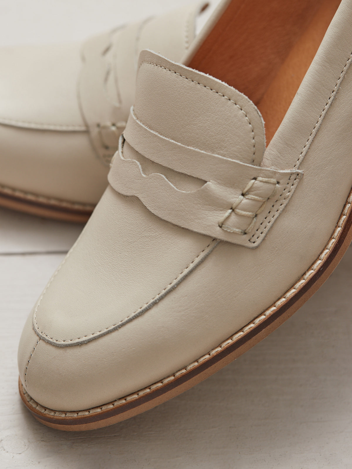 Leren damesmocassins