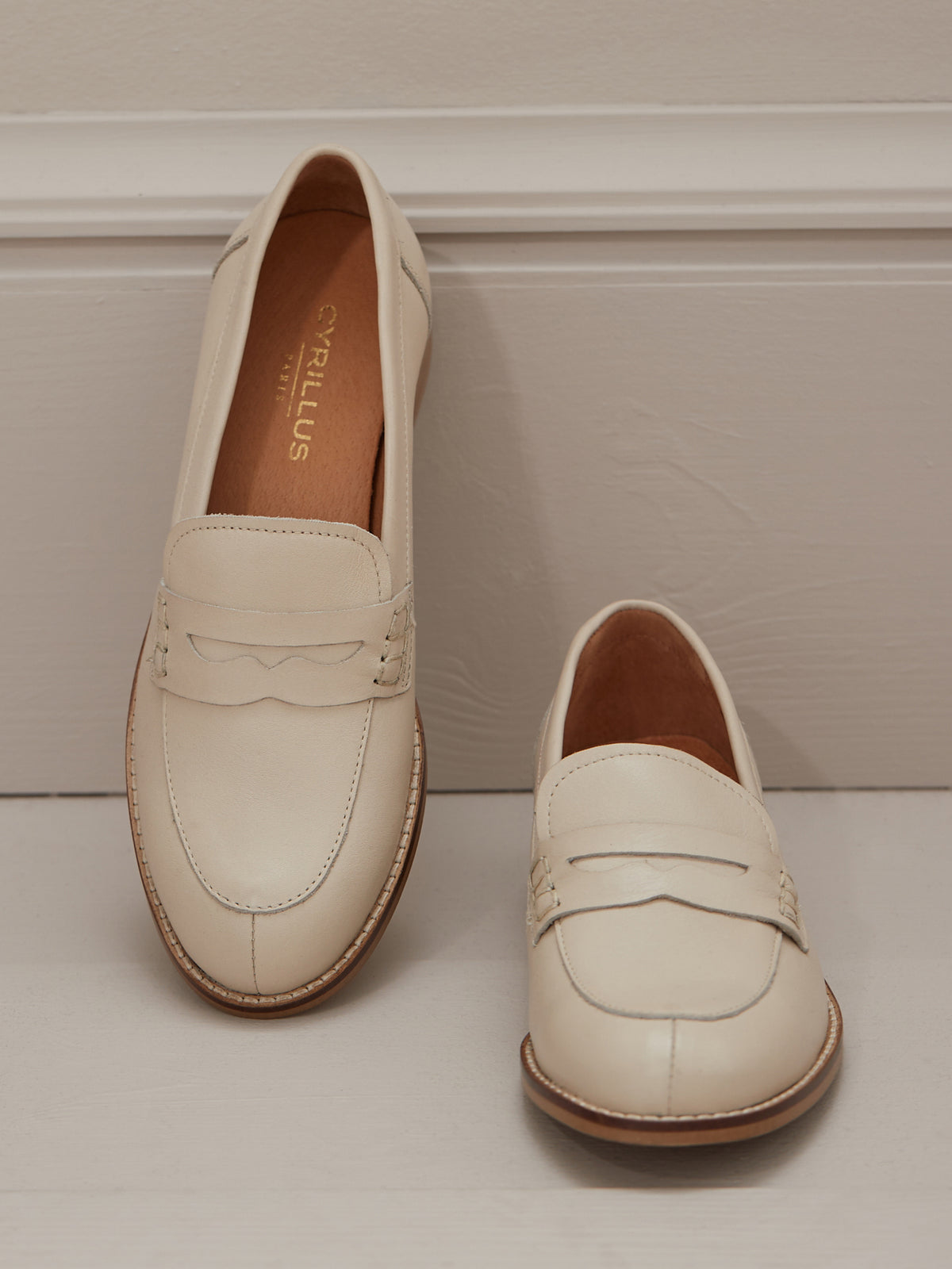 Leren damesmocassins