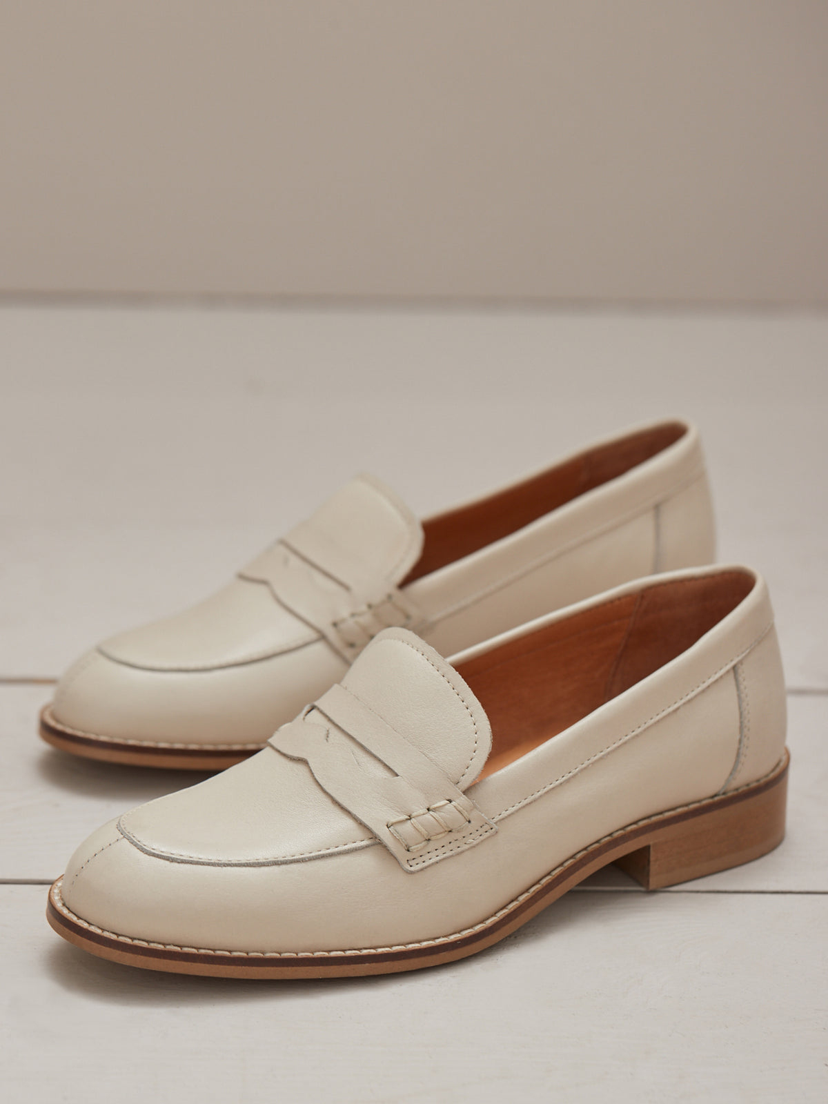 Leren damesmocassins