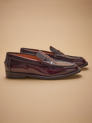 Damesmocassins in gelakt leer
