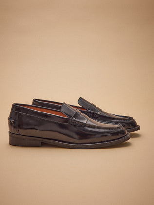 Damesmocassins in gelakt leer