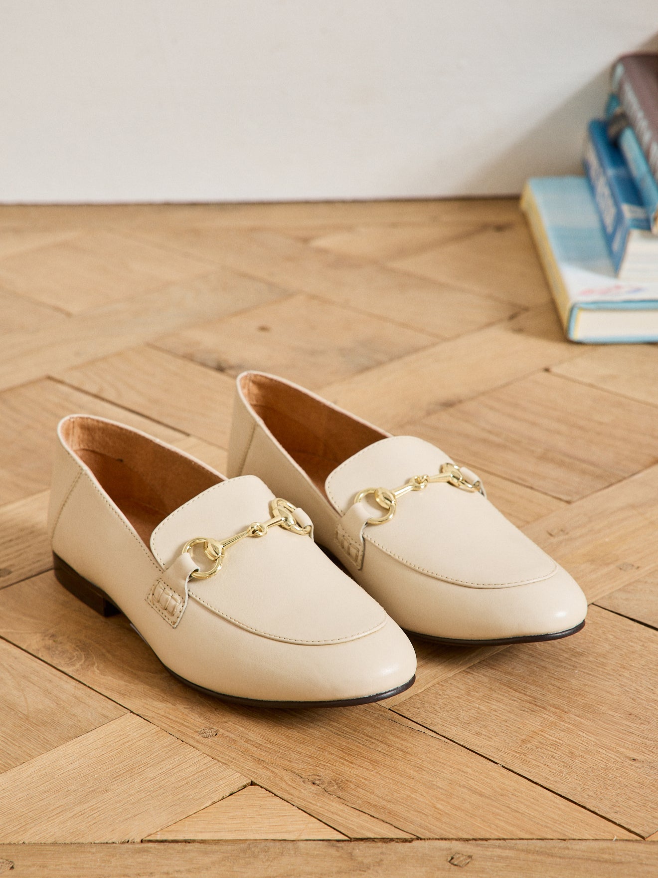 Mocassins bijoux cuir femme