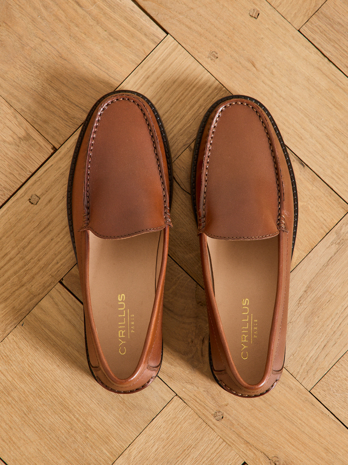 Leren damesmocassins