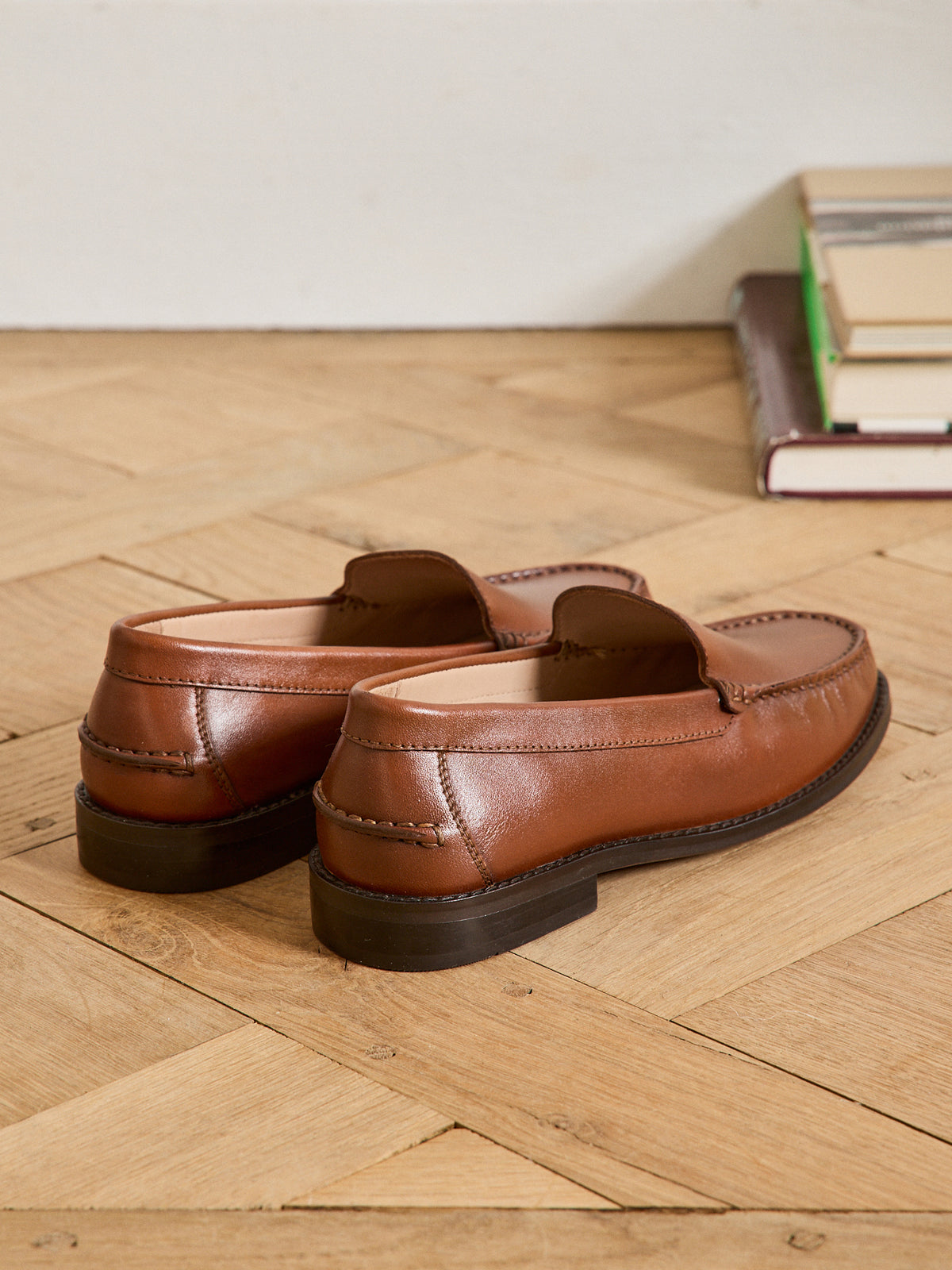 Leren damesmocassins