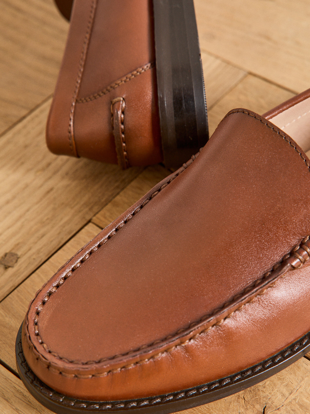 Leren damesmocassins