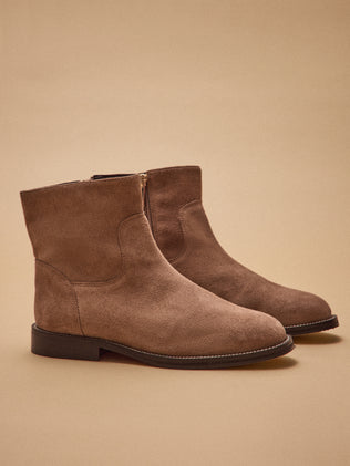 Damesboots in suèdeleer