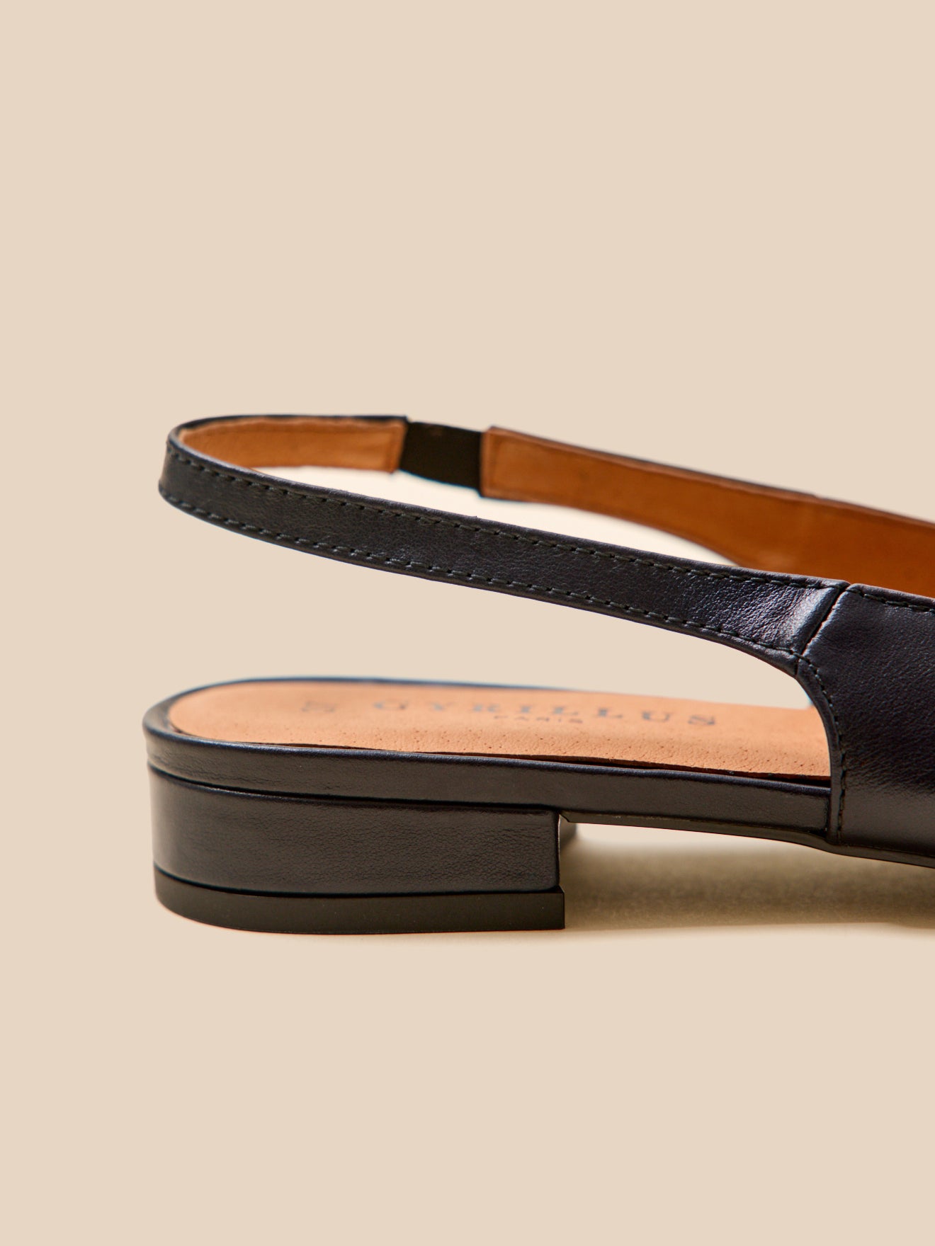 Ballerines slingback cuir femme