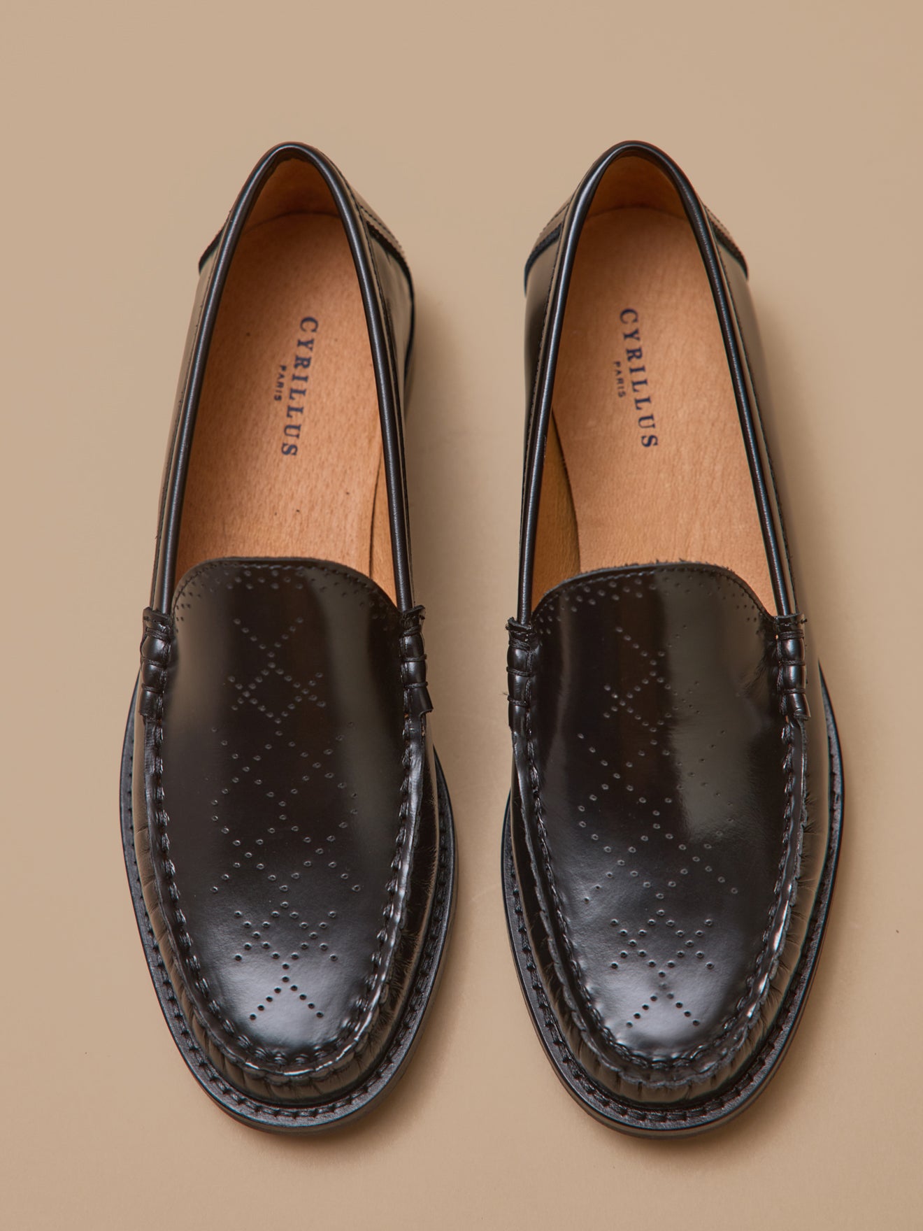 Leren damesmocassins