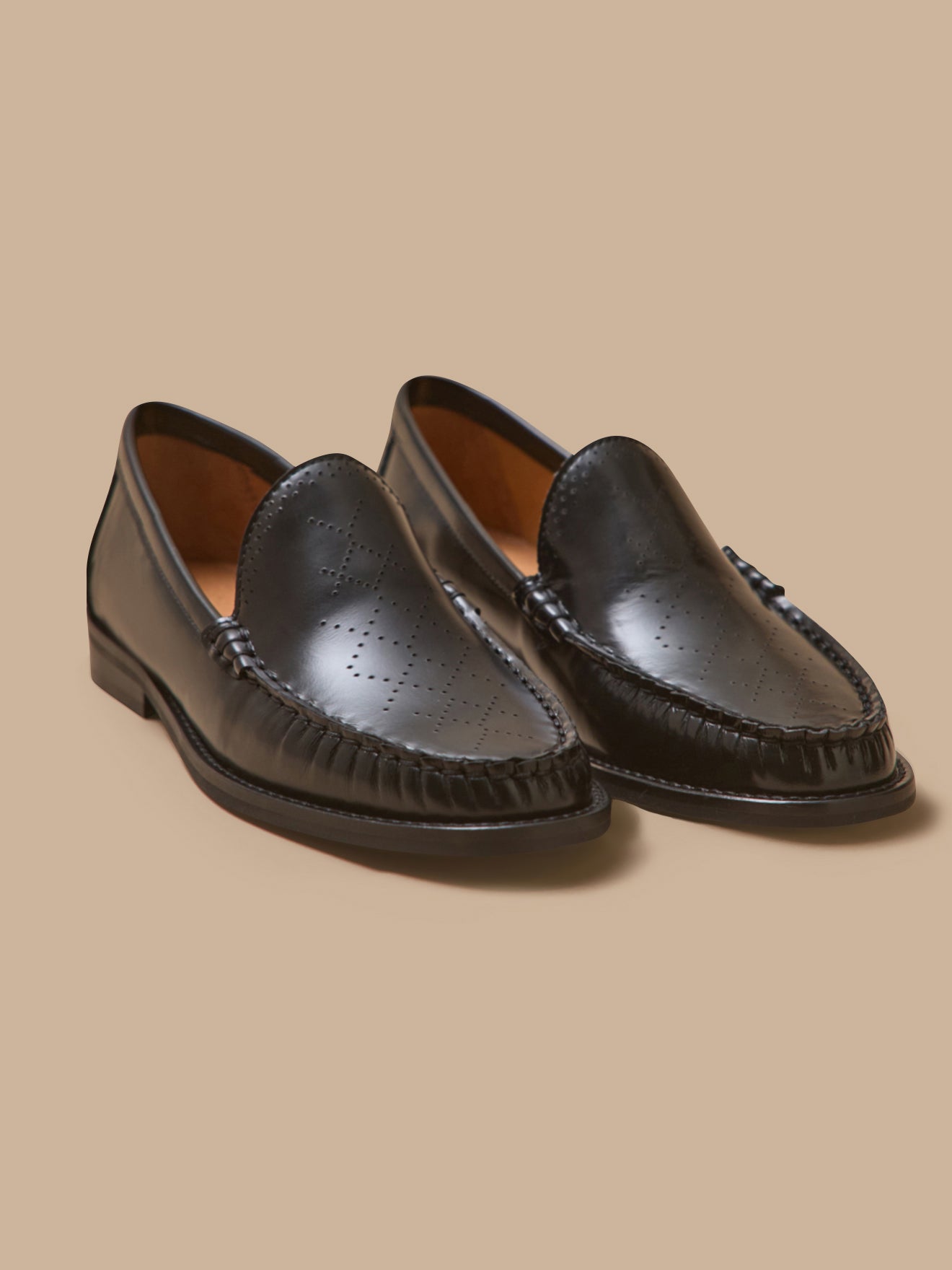 Leren damesmocassins