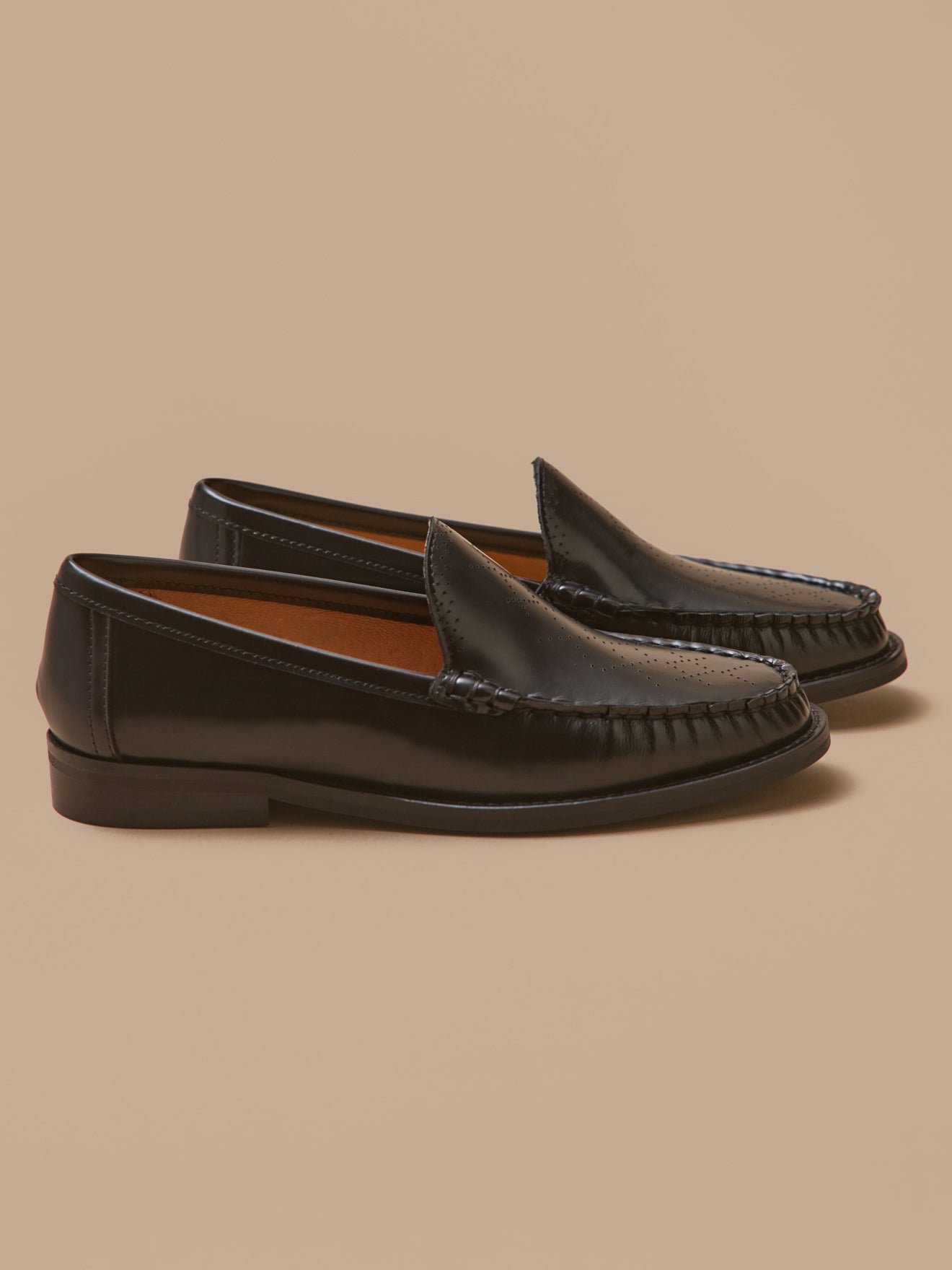 Leren damesmocassins