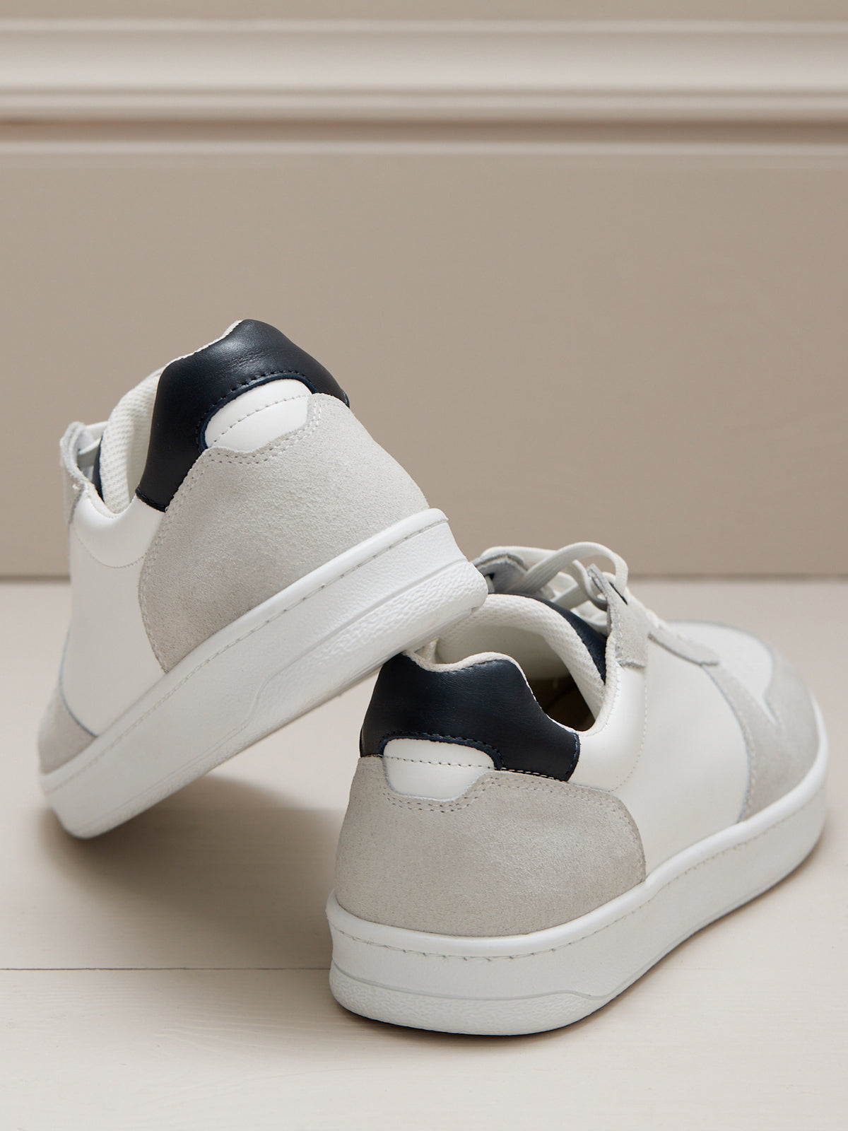 Herensneakers in leer