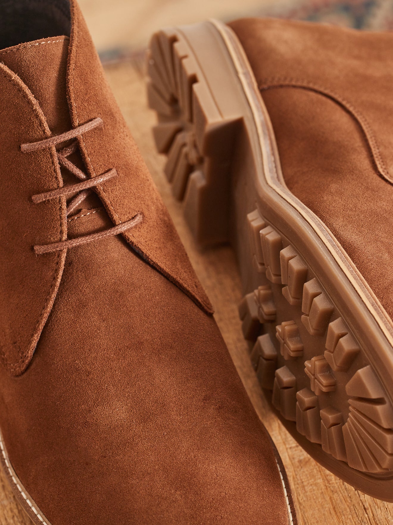 Leren herenboots met vetersluiting