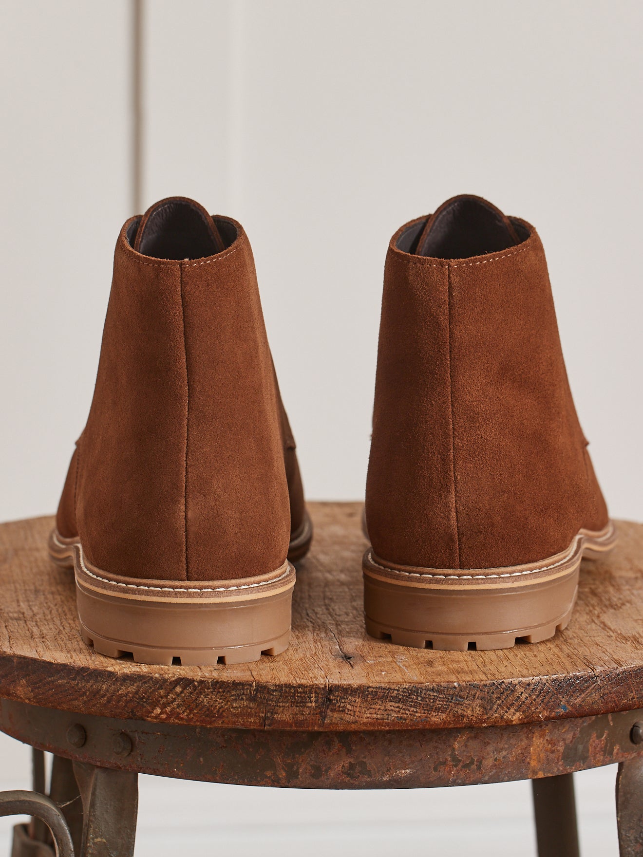 Leren herenboots met vetersluiting